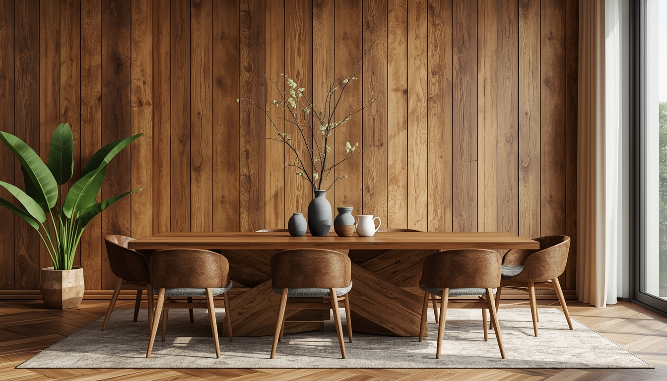 Custom designed wooden dining table